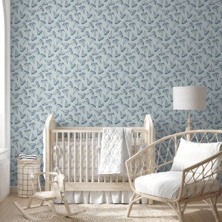 Watercolor Nautical Sailing Boat Scattered Wallpaper