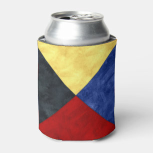 Watercolor Nautical Signal Maritime Flag Can Cooler