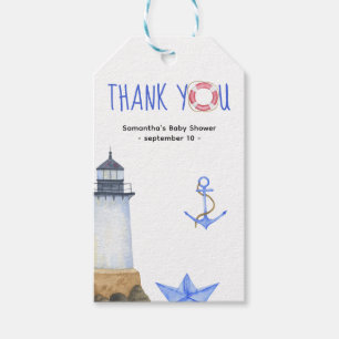 Watercolor nautical - thank you gift tags