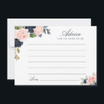 watercolor navy and blush floral advice card<br><div class="desc">A simple floral design with beautiful Navy blue and blush pink watercolor flowers. Feel free to change the colours and text details.</div>