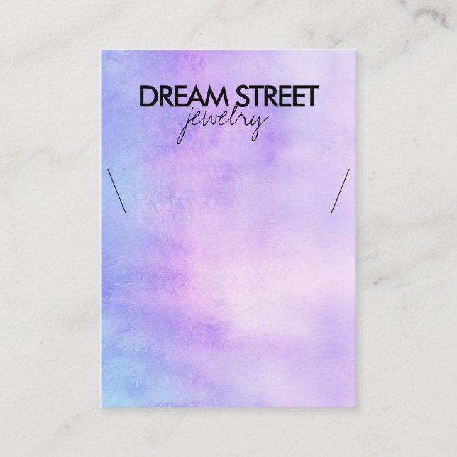 Watercolor Necklace Display Card (Front)