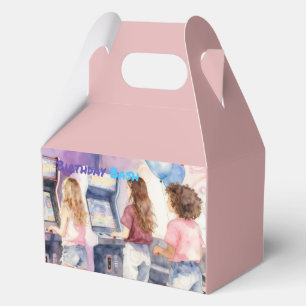 Watercolor Neon Arcade Kids’ Birthday Bash Favour Box