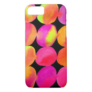 Watercolor neon circle pattern abstract art colour iPhone 8/7 case