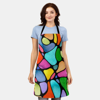 Watercolor Neurographic Art Apron