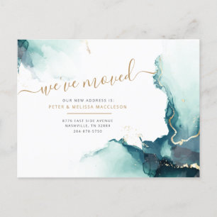 Watercolor New Address We've Moved Announcement