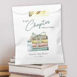 Watercolor New Chapter Baby Shower Favour Bags