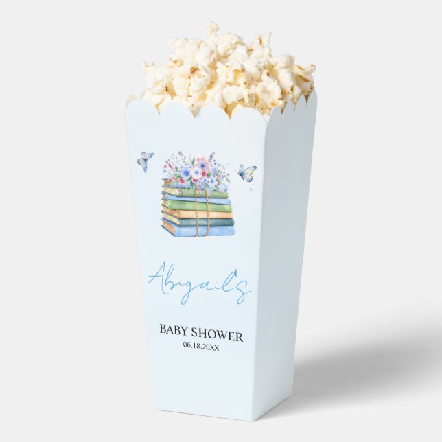 Watercolor New Chapter Begins baby boy shower Favour Box (Popped)