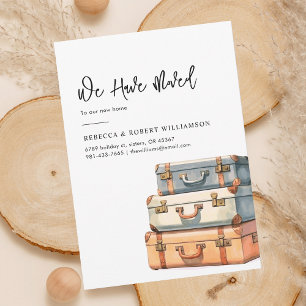 Watercolor New Home Address Moving Announcement