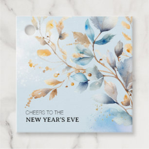 Watercolor New Year's Eve Party Favour Tags