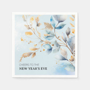 Watercolor New Year's Eve Party Napkin