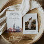 Watercolor New York City Skyline Wedding Photo Invitation<br><div class="desc">Watercolor New York City Skyline Wedding Photo Invitation is a great way to show off your personal style and invite your guests to your special event. The template is easy to edit and customise, so you can create the perfect invitation for your needs. Please click the "Customise it" button and...</div>