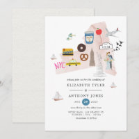Watercolor New York USA Destination Wedding