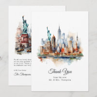 Watercolor New York USA Destination Wedding