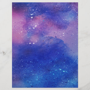 Watercolor Night Sky Scrapbooking Craft Paper