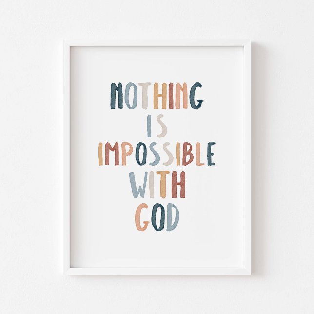 Watercolor nothing is impossible poster (Creator Uploaded)