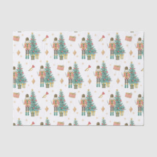 Watercolor Nutcracker and Christmas Tree Tissue Paper