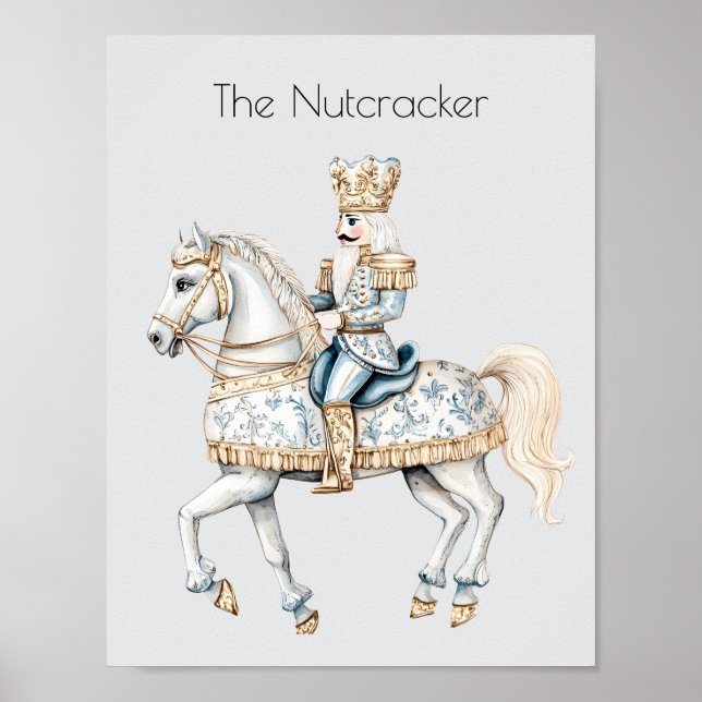 Watercolor Nutcracker Ballet Christmas Poster (Front)