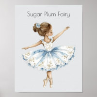 Watercolor Nutcracker Ballet Sugar Plum Fairy