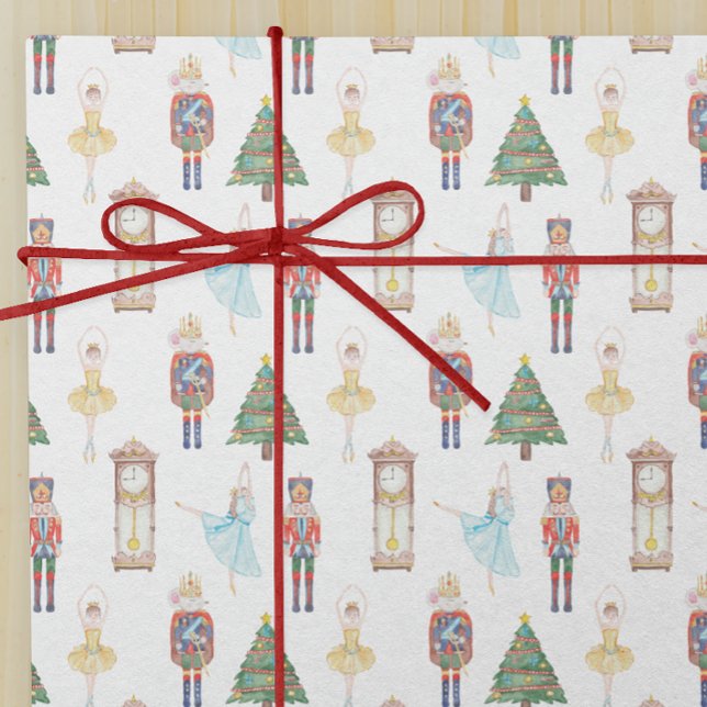 Watercolor Nutcracker Ballet Wrapping Paper (Creator Uploaded)