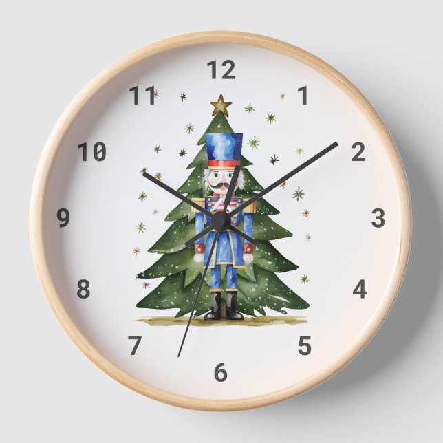 Watercolor Nutcracker Clock (Front)