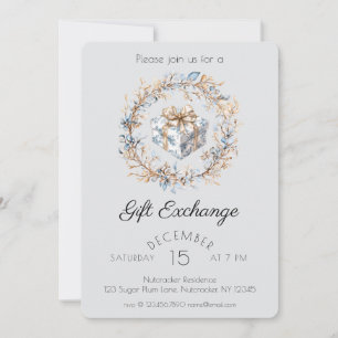 Watercolor Nutcracker Gift Exchange Party Invitation