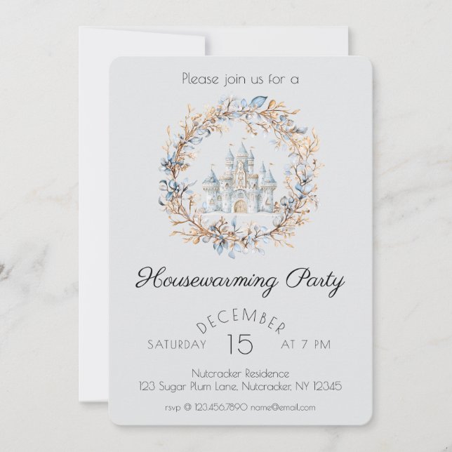Watercolor Nutcracker Housewarming Party Invitation (Front)