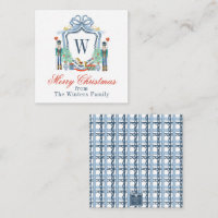 Watercolor Nutcracker Monogram Crest Christmas