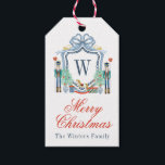 Watercolor Nutcracker Monogram Crest Christmas Gift Tags<br><div class="desc">PreppyPrint.com - Celebrate Christmas in style! Add your personalised touch. Transfer this design onto the products of your choice too! Please visit my designer store,  PreppyPrint.com,  for coordinating items.</div>