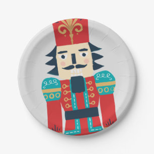 Watercolor Nutcracker Paper Plates