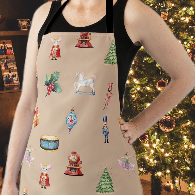 Watercolor Nutcracker Pattern Apron (Creator Uploaded)