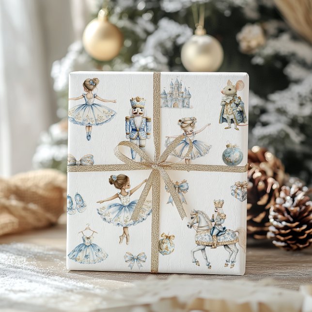 Watercolor Nutcracker Pattern Wrapping Paper (Creator Uploaded)