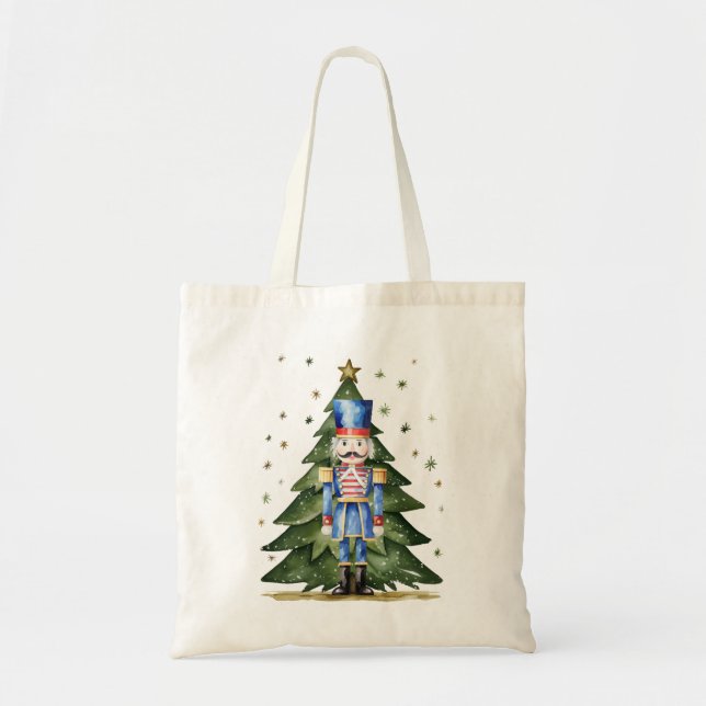 Watercolor Nutcracker Tote Bag (Front)