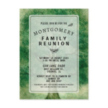 Watercolor Oak Tree Family Reunion Invitation
