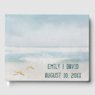 Watercolor Ocean and Starfish  Guest Book