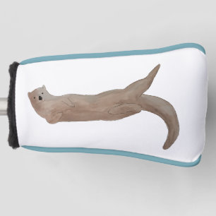 Watercolor Ocean Animal Sea Otter Golf Head Cover