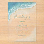 Watercolor Ocean Beach Coastal Wedding