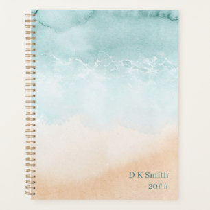 Watercolor Ocean Beach Personalised Planner