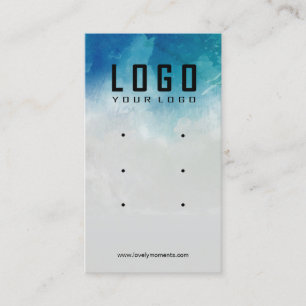 Watercolor Ocean Beach Summer Earring Display Business Card