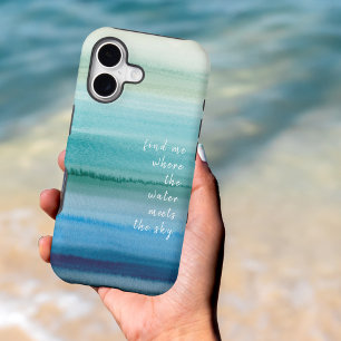 Watercolor Ocean Blues