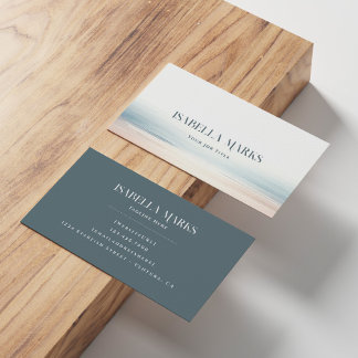 Watercolor Ocean Business Cards