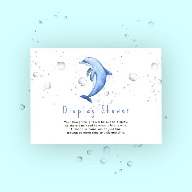 Watercolor ocean dolphin - display shower enclosure card (Creator Uploaded)