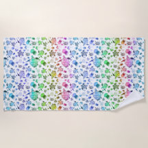 Watercolor Ocean Life - Rainbow Colours