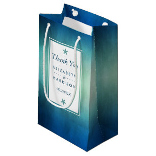 Watercolor Ocean Starfish Beach Wedding Favour Small Gift Bag