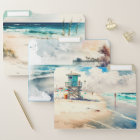 Watercolor Ocean Views File Folders