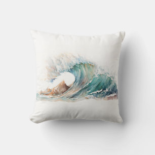 Watercolor Ocean Wave Cushion