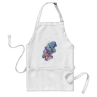 Watercolor octopus Apron