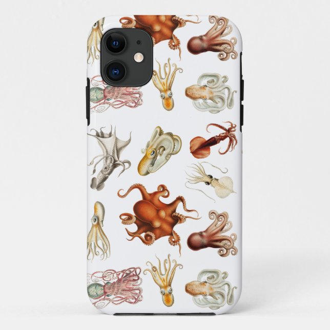 Watercolor Octopus Cephalopod Ocean Animals  Case-Mate iPhone Case (Back)