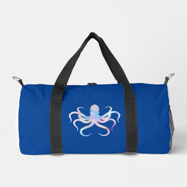 Watercolor Octopus Duffle Bag (Front)