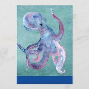 Watercolor Octopus Invitation