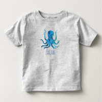 Watercolor Octopus Marine Kids Personalised